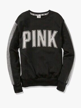 ✨ Classic Victoria’s Secret PINK Varsity Crewneck ✨Y2K (Medium) Sparkly